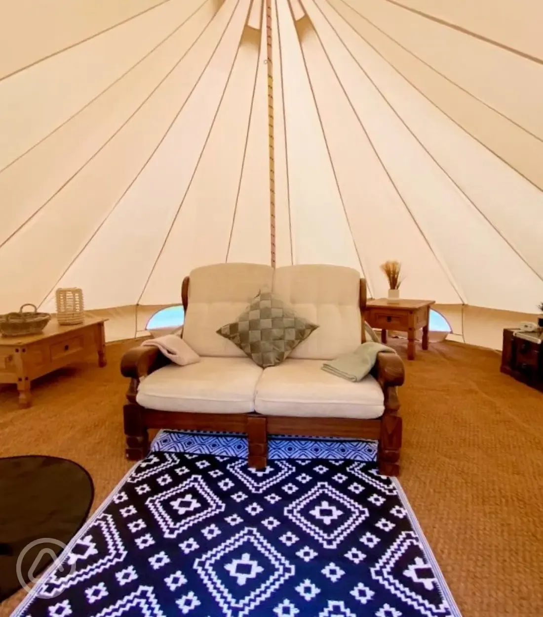 Bell tent interior