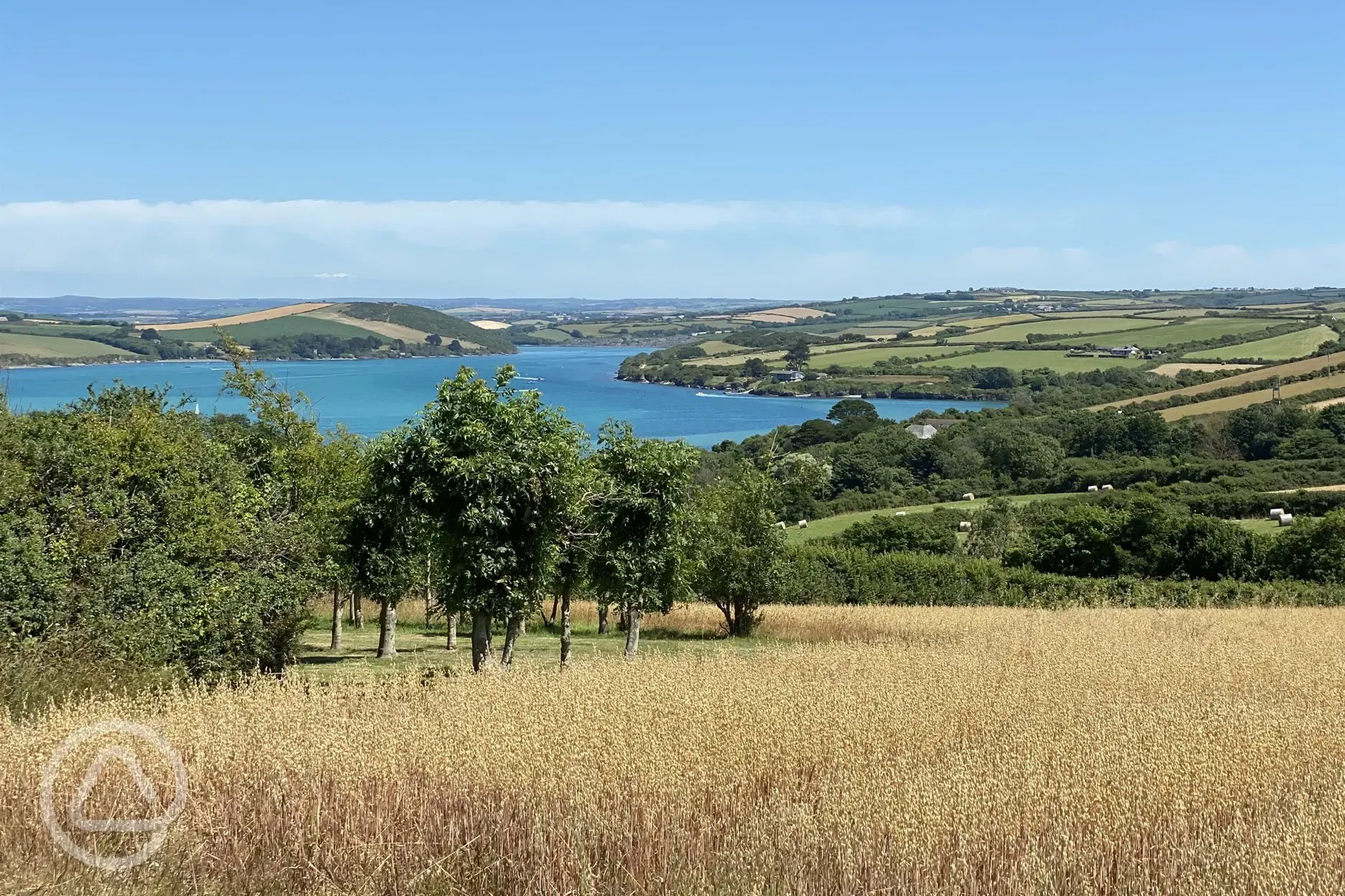 Views of the River Camel from the sit - Non- electric grass pitch