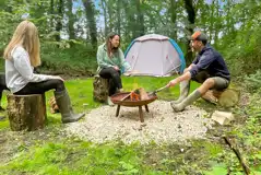 Non electric forest floor tent pitches