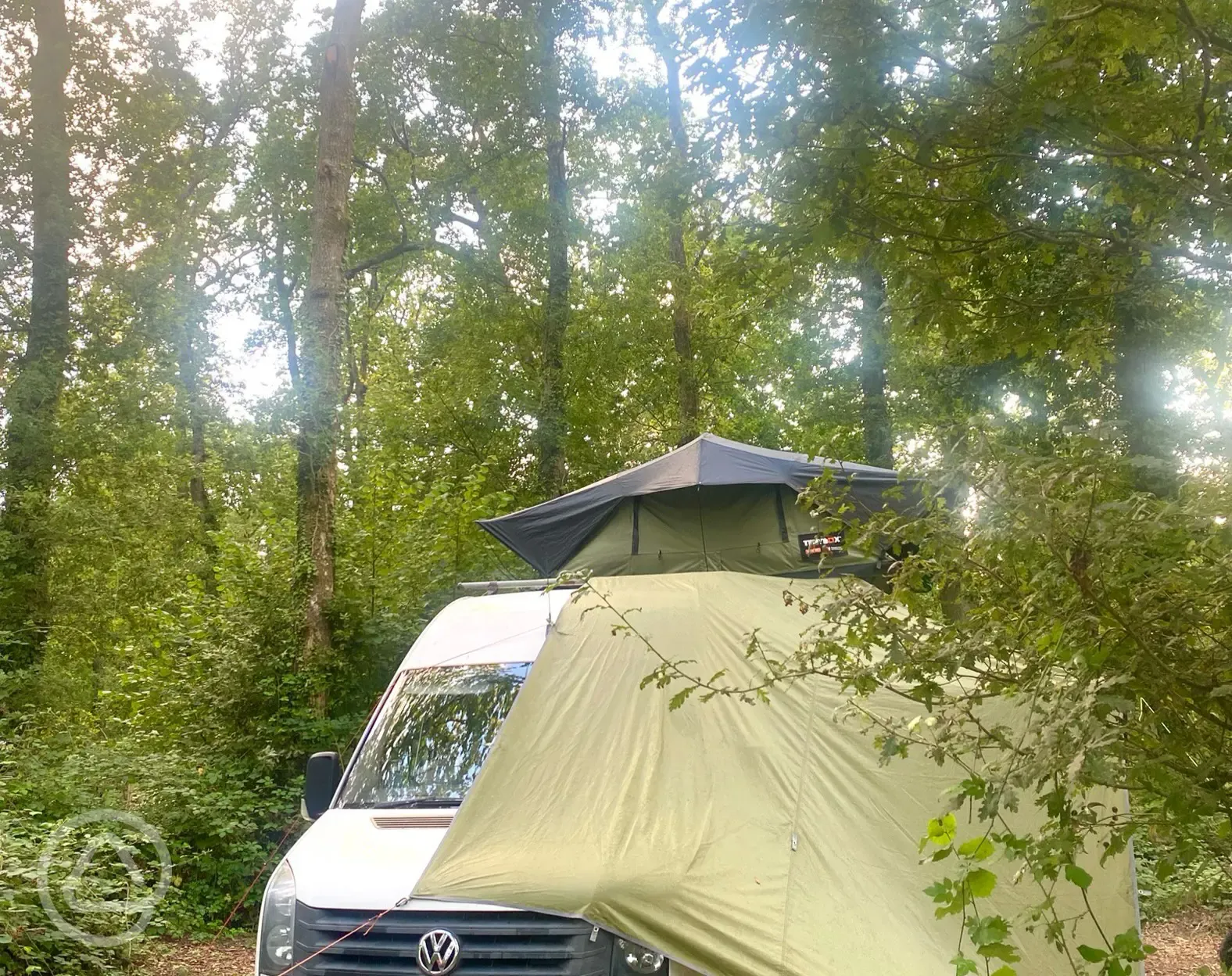 Non electric forest floor campervan pitch