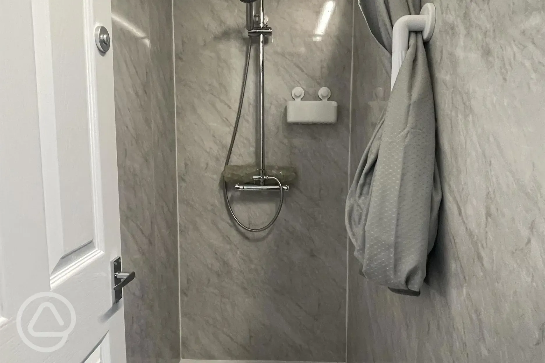 Our showers with rain head and normal head