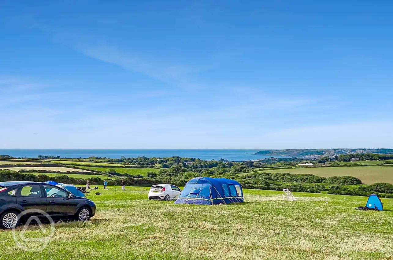 Non electric camping field with sea view