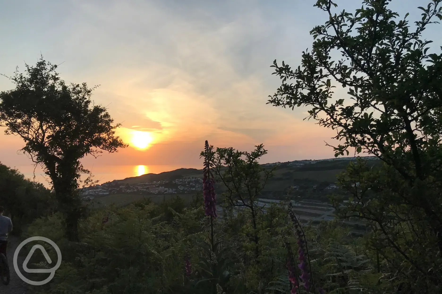 Sunset on the footpath to Woolacombe 
