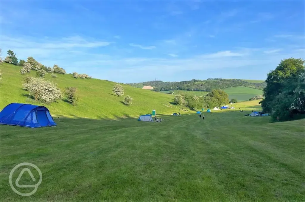 Non electric grass tent pitches