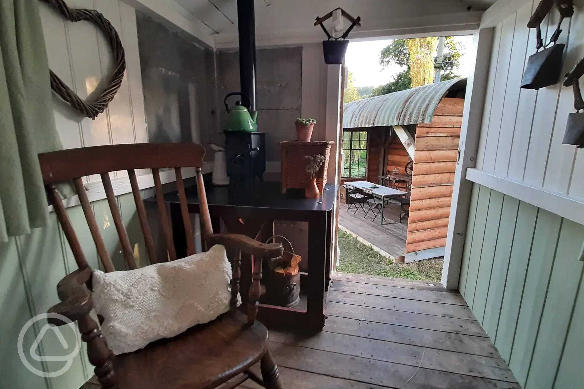 The Withy shepherd's hut interior 