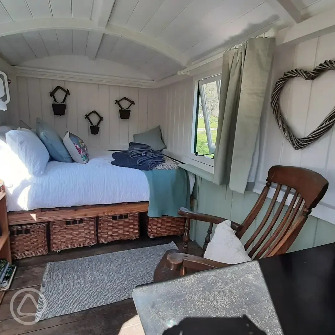 The Withy shepherd's hut interior 