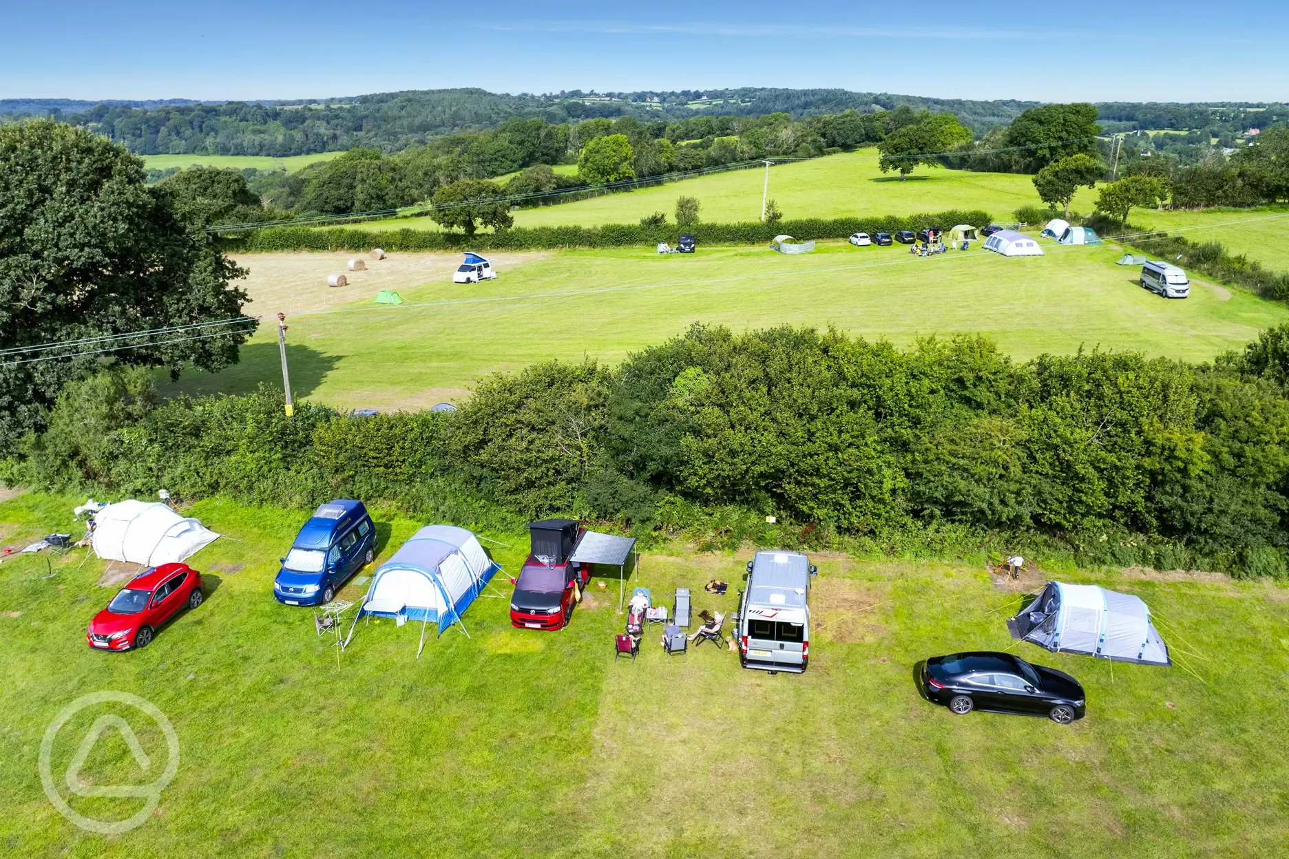 Aerial of the campsite