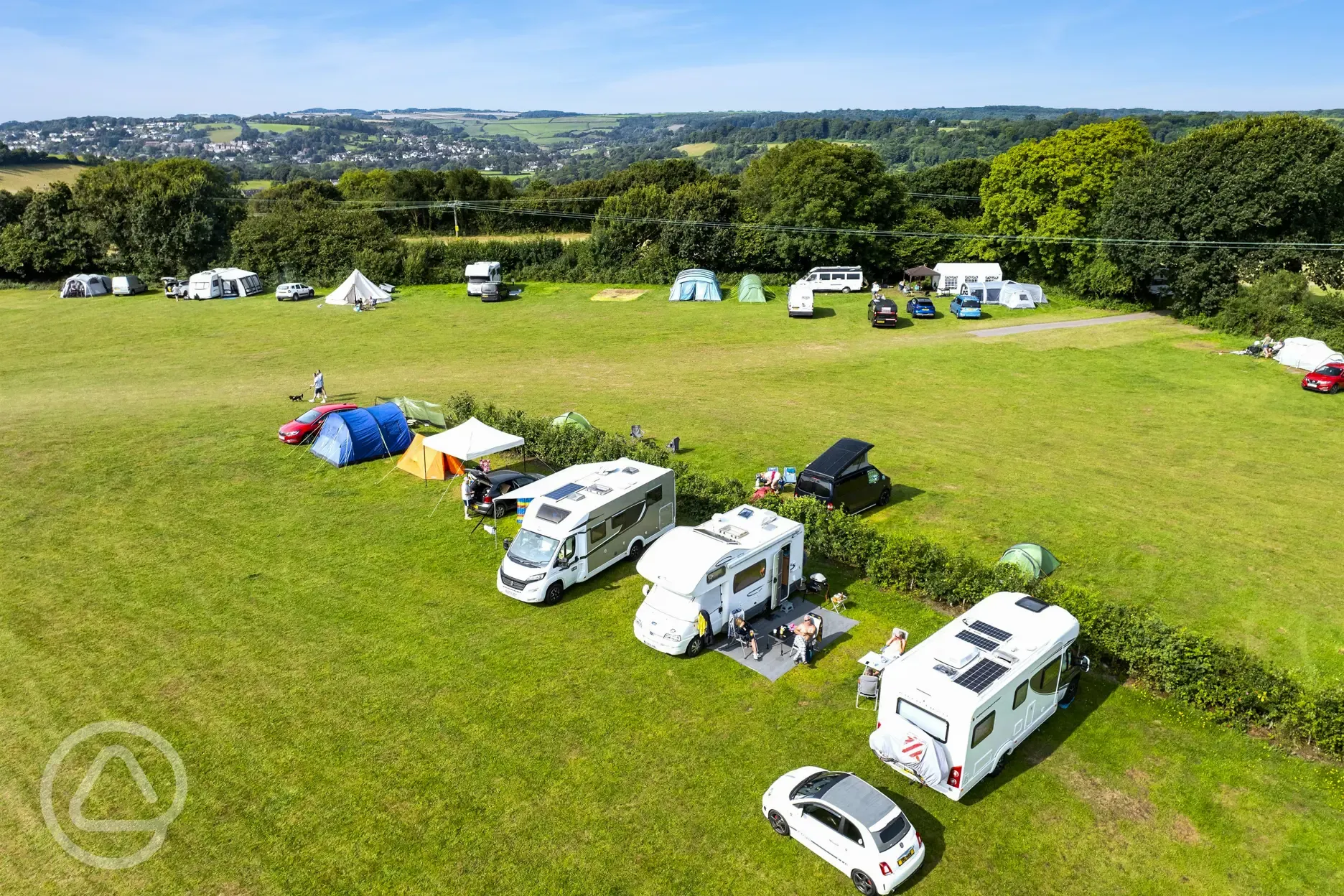 Aerial of the campsite