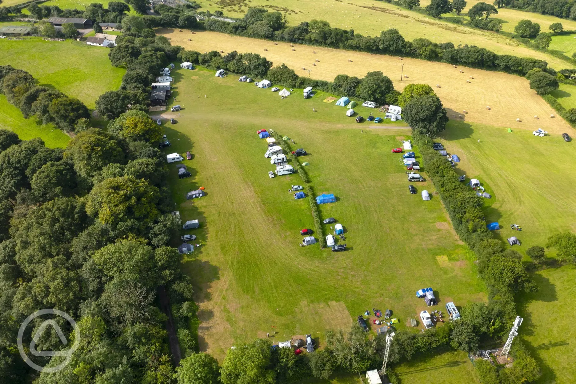 Aerial of the campsite