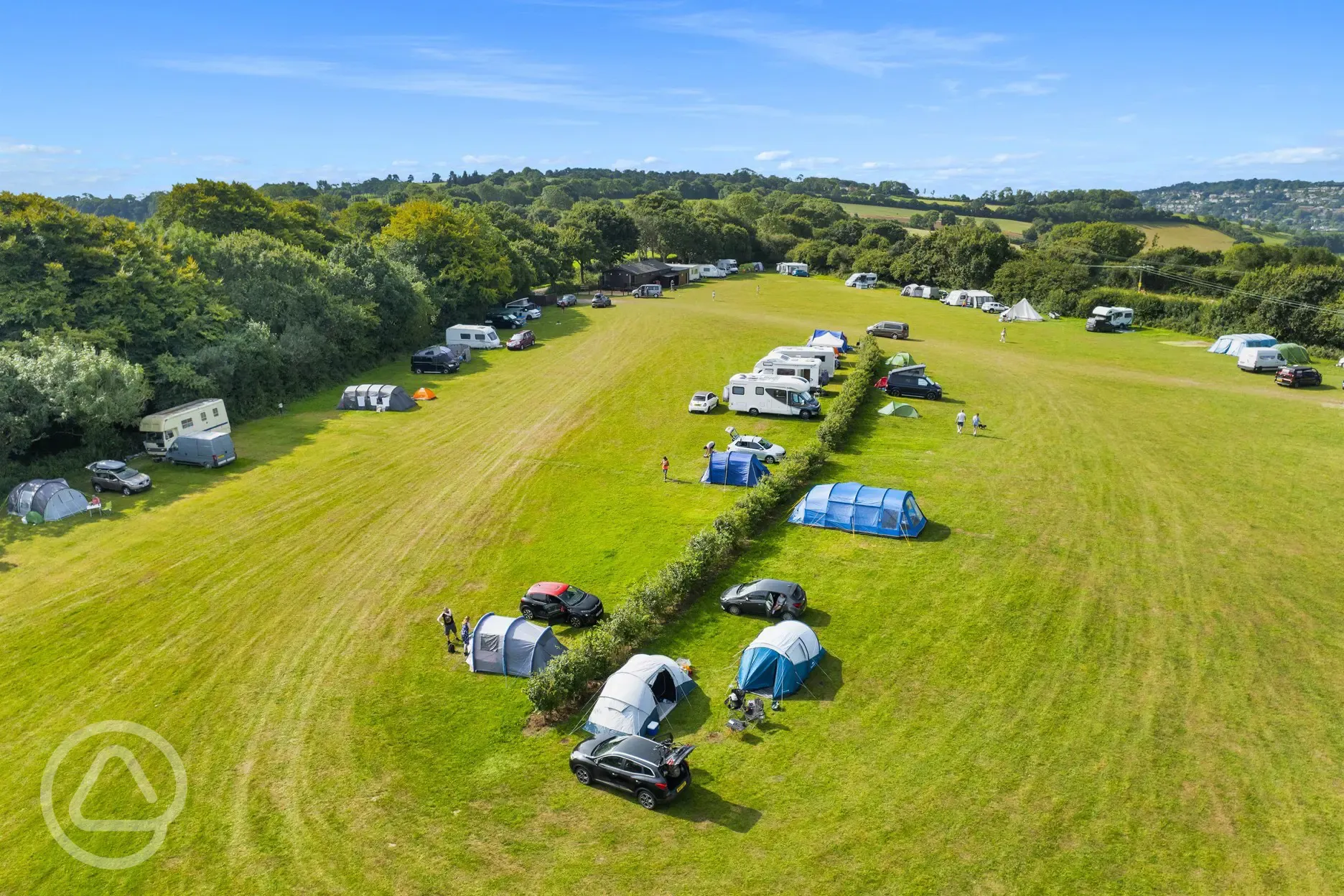 Aerial of the campsite