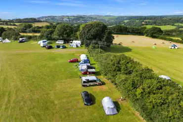 Aerial of Cummins Farm with multiple fields and grass pitch areas