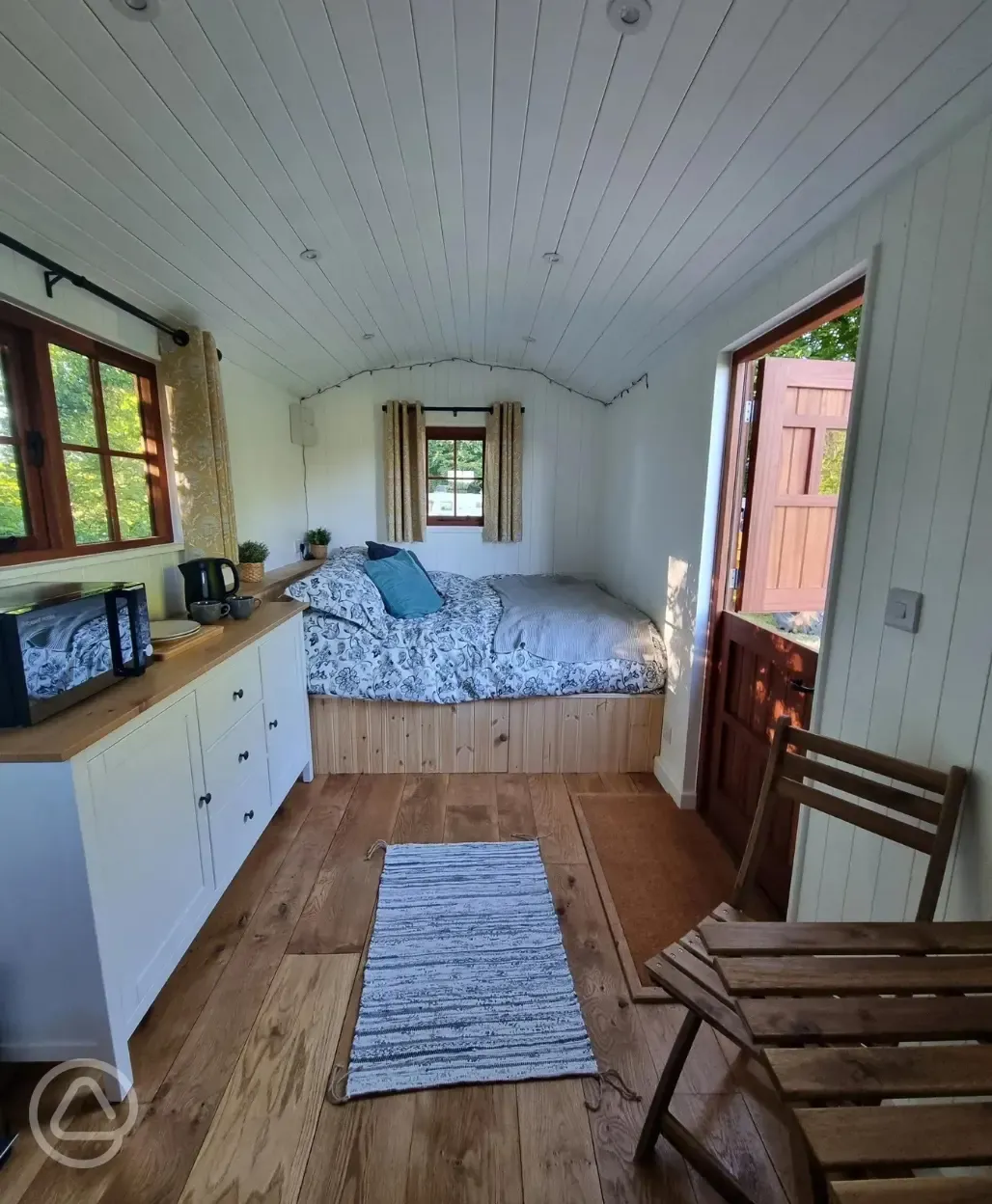 Shepherd's hut interior