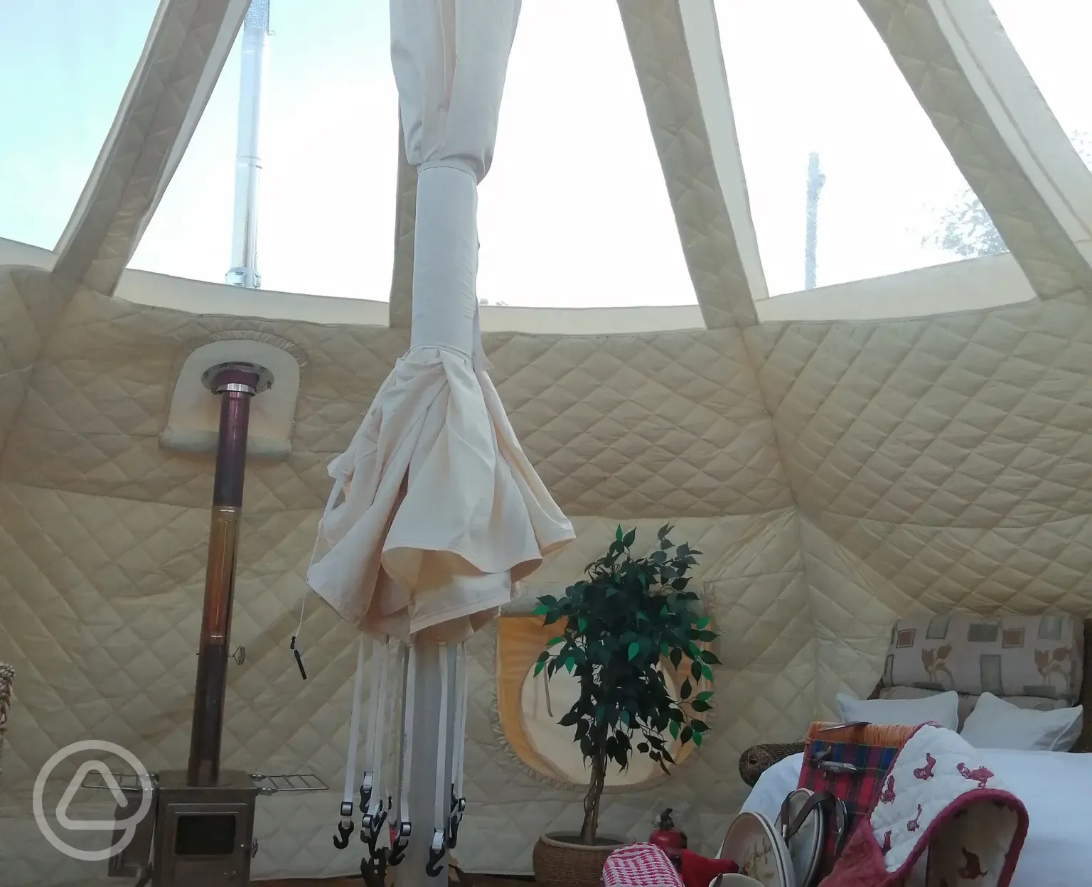 Stargazer bell tent interior