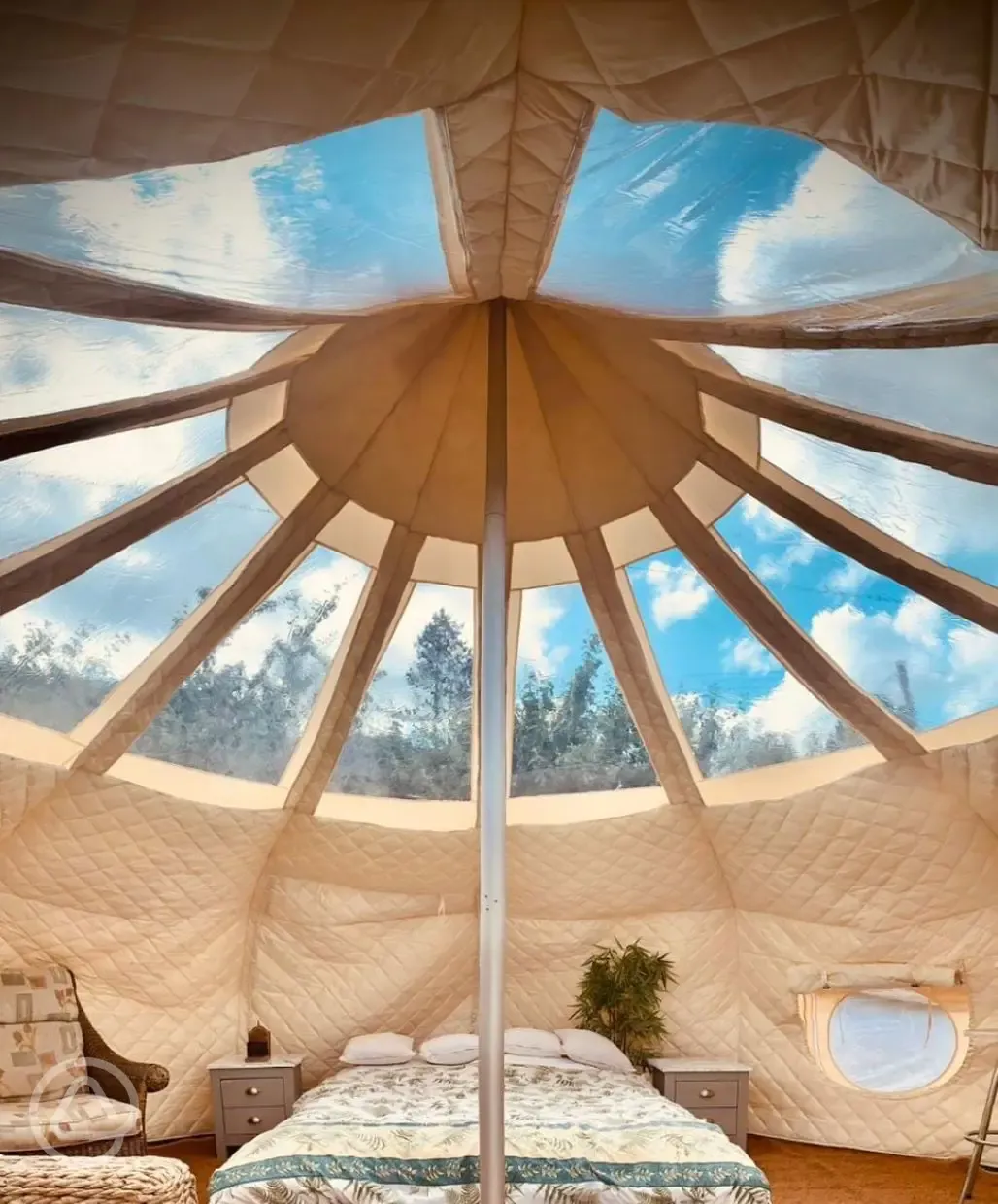 Stargazer bell tent interior