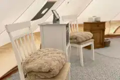 Bell tent interior Bell tent interior