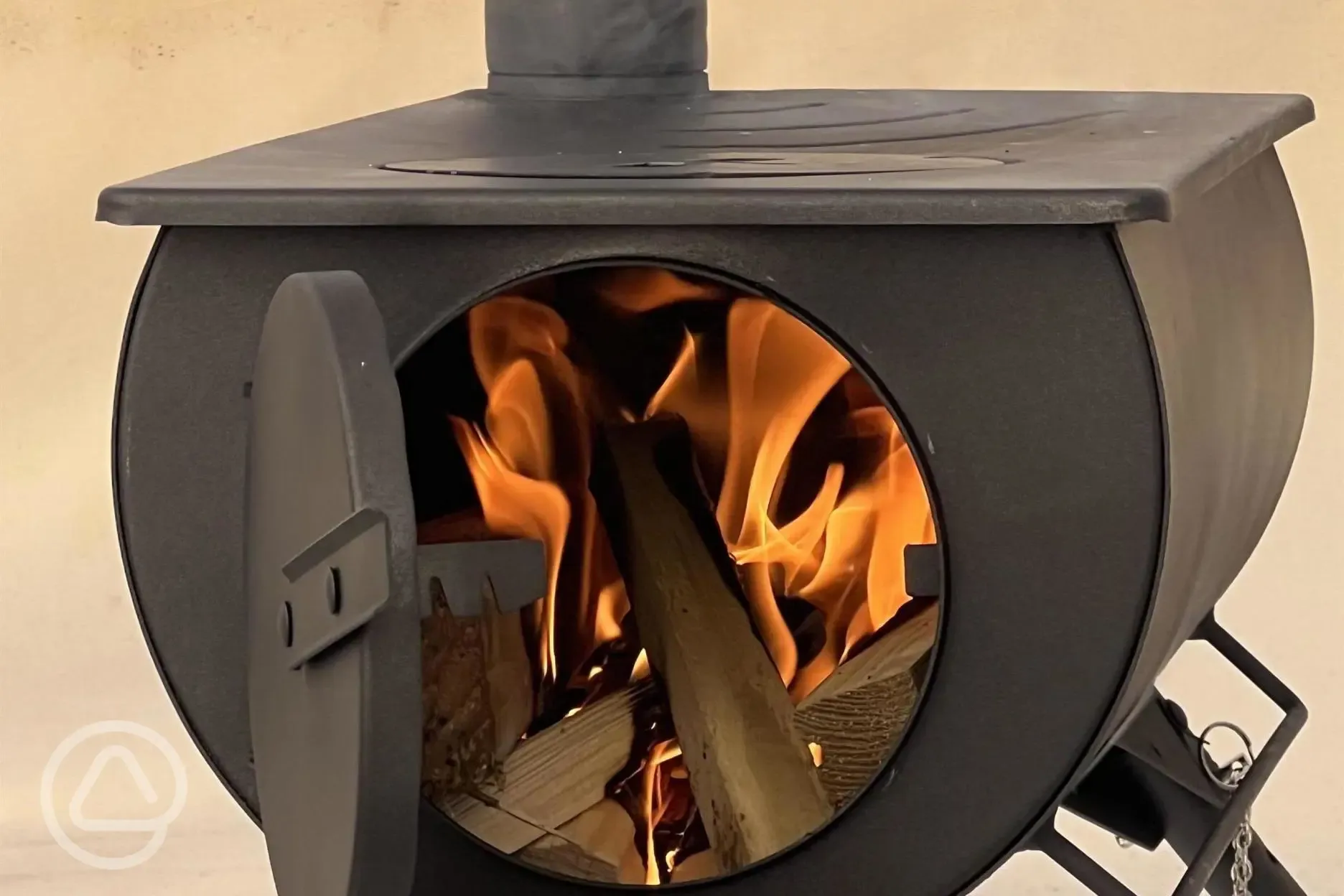 Bell tent log burner