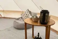 Bell tent interior Bell tent interior