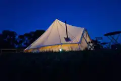 Bell tent at night Bell tent at night