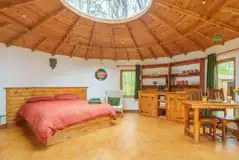Roundhouse woodland yurt interior Roundhouse woodland yurt interior