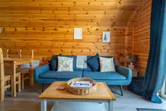 Ensuite glamping pod living area with TV (pet-free) Ensuite glamping pod living area with TV (pet-free)