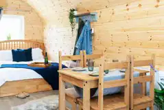 Glamping pod interior