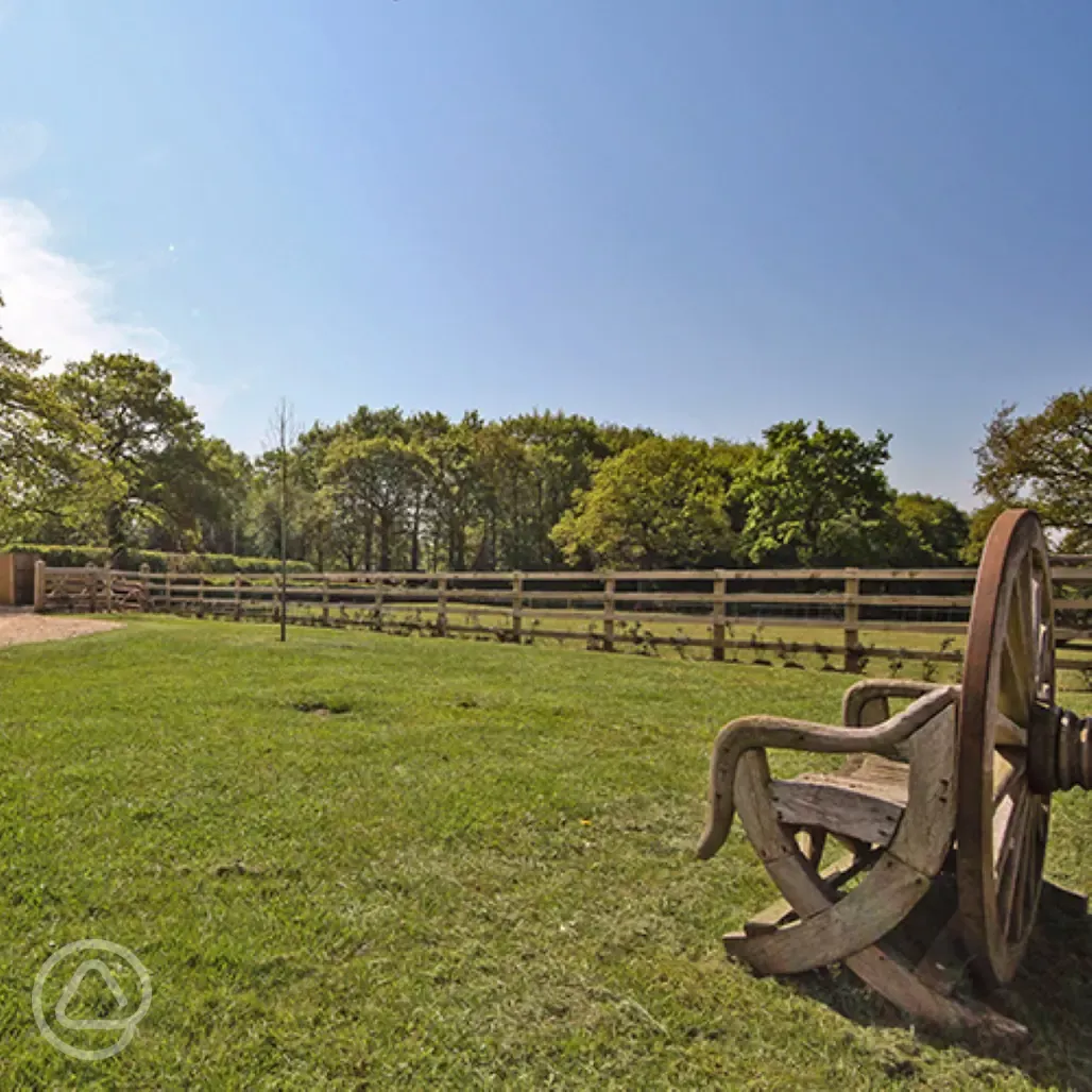 Bench in the paddock