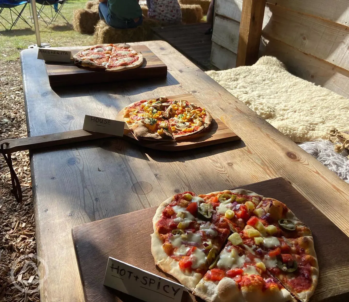 Pizzas from pizza oven