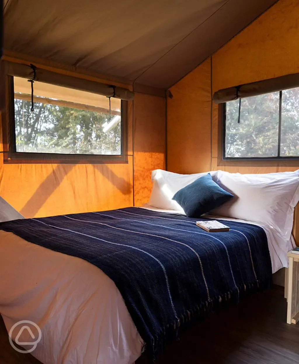Rowan Double bedroom in safari tent