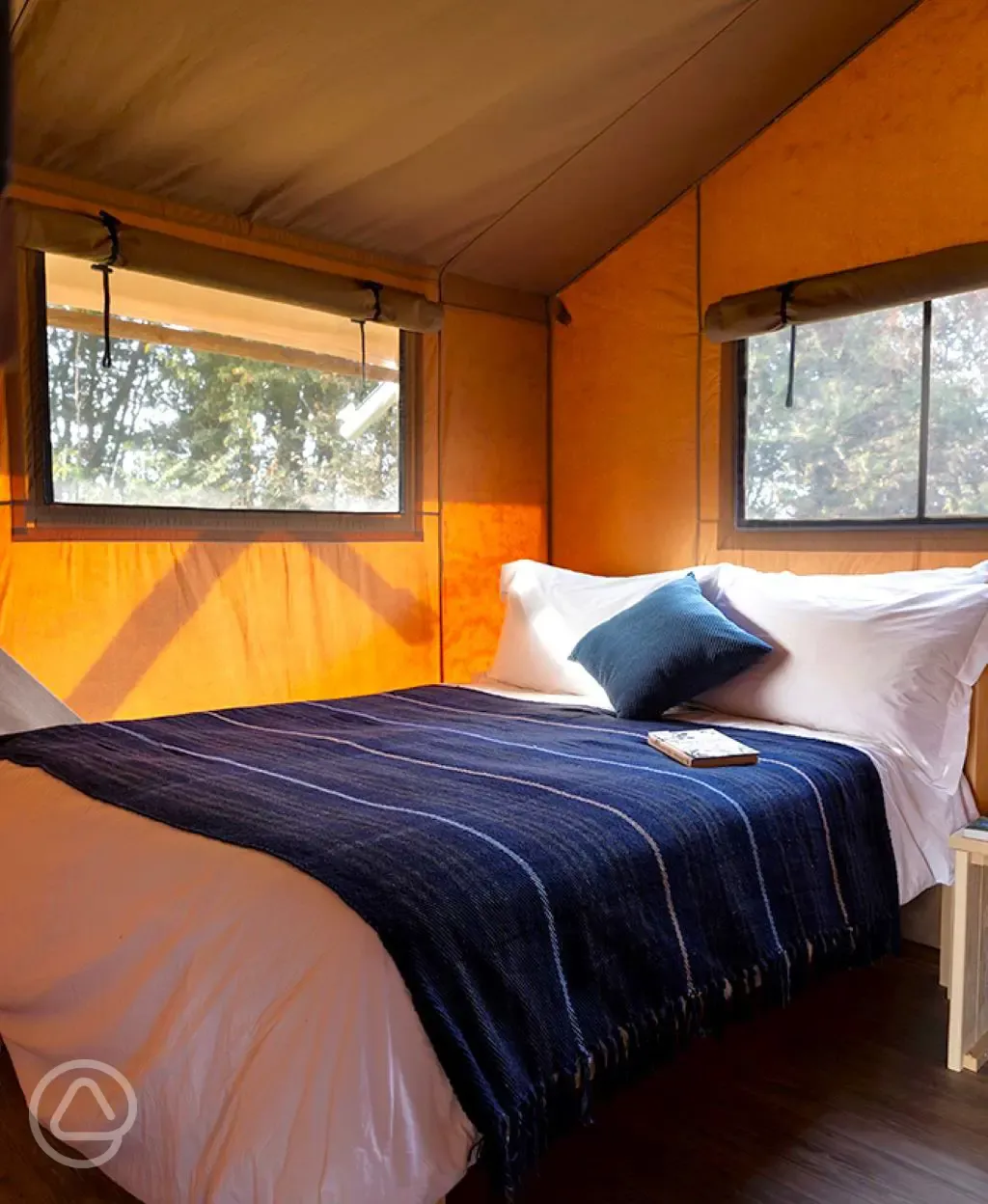 Rowan safari tent double bedroom