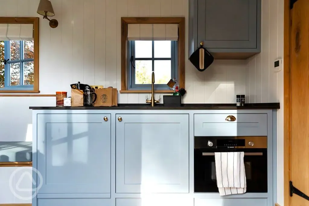 Saltmarsh shepherd's hut kitchen