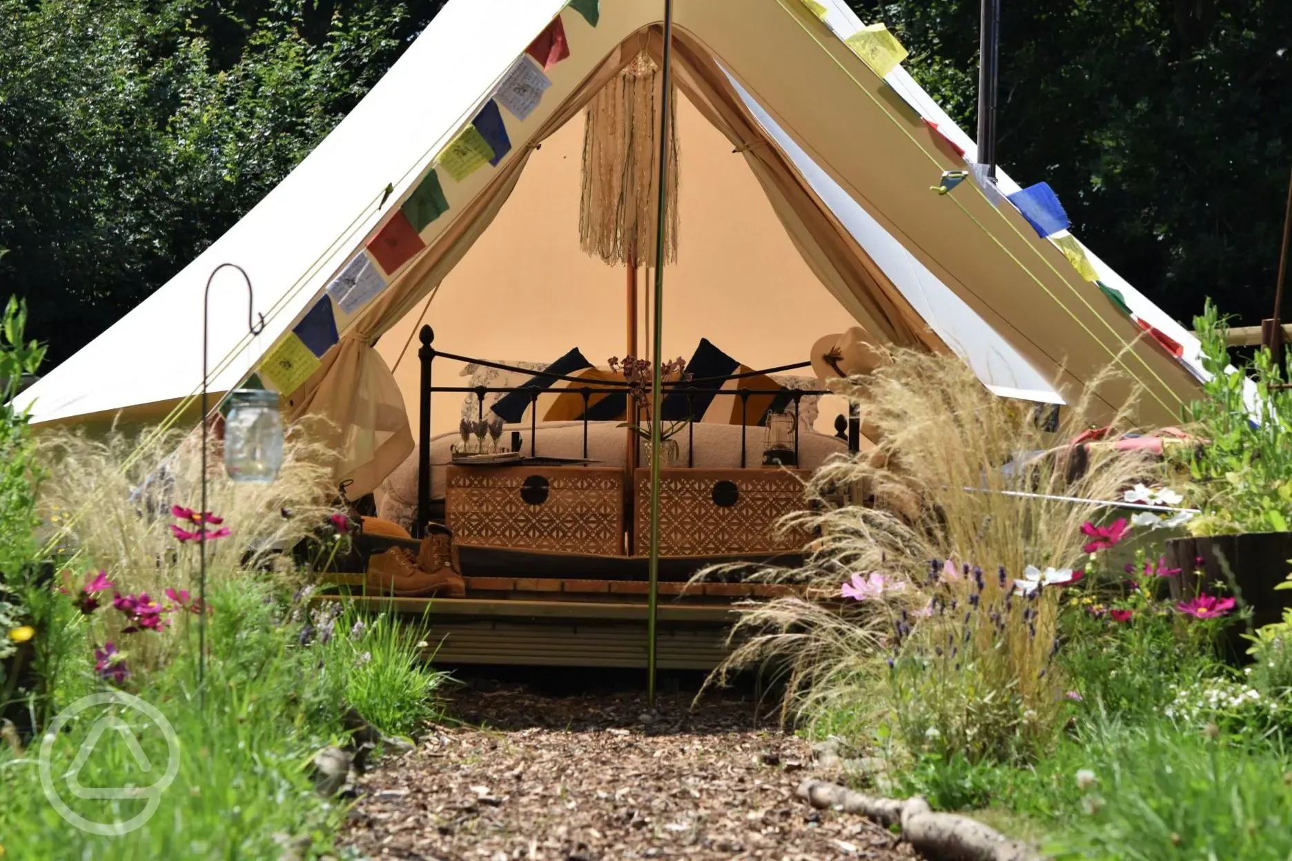 Bell tent view to inside