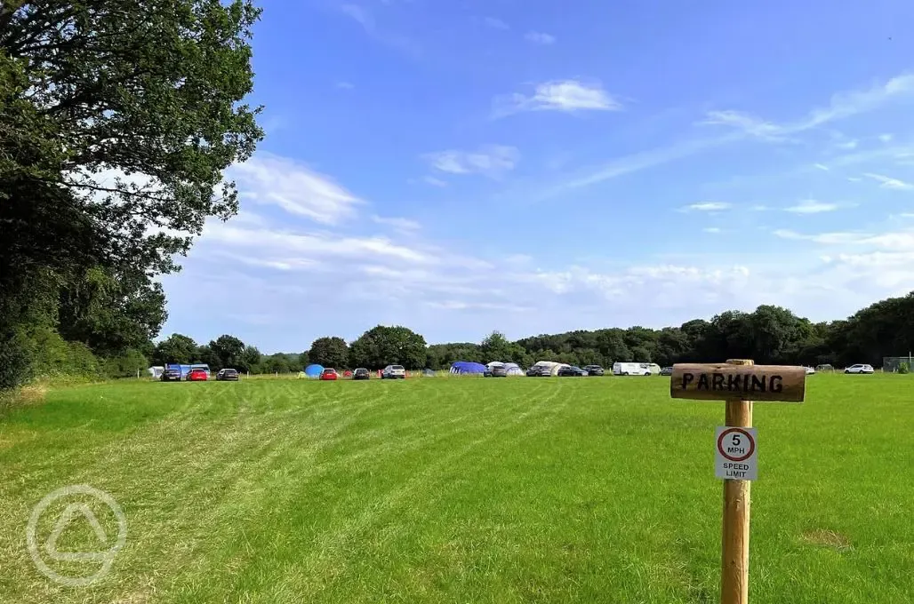 Non electric grass tent pitches