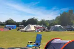 Non electric grass tent pitches