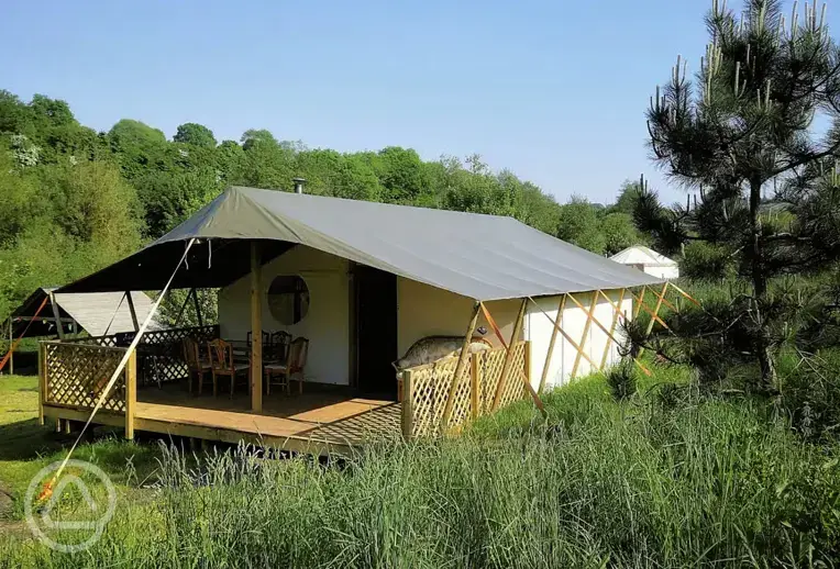 Safari tent exterior 