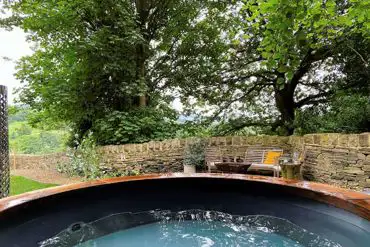 Private wood-fired hot tub 