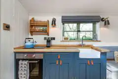 Shepherd's hut kitchen