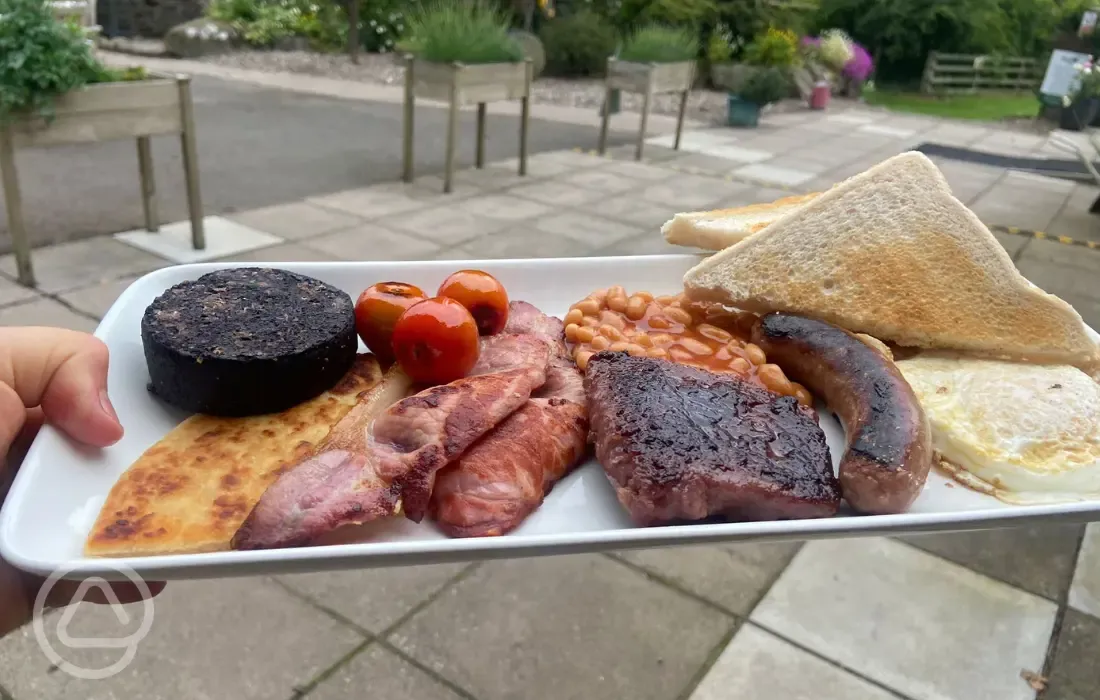 Full English from the onsite cafe