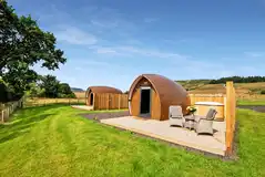 Glamping pods with private decking and hot tubs Glamping pods with private decking and hot tubs
