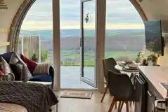 Couples ensuite glamping pod views