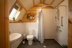 Accessible large glamping pod ensuite wetroom