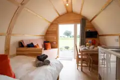 Glamping pod interior