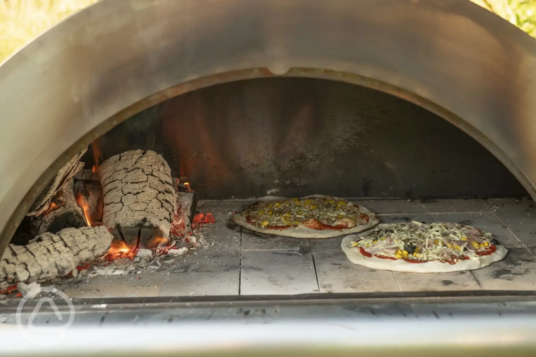 Onsite pizza oven