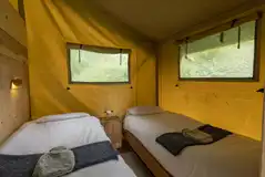 Safari tent twin bedroom (optional bedding hire)