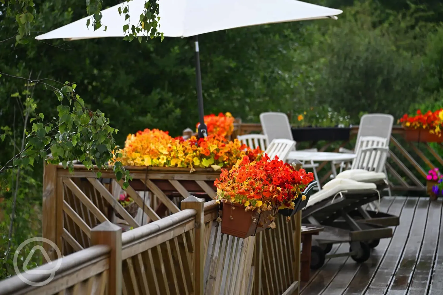 Railway carriage - decking area 