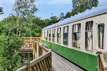 Exterior of glamping coach