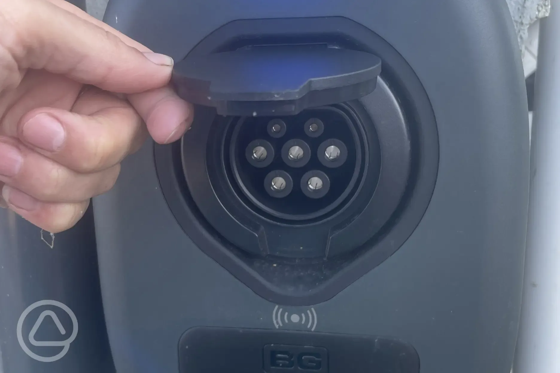 Electric car charging point