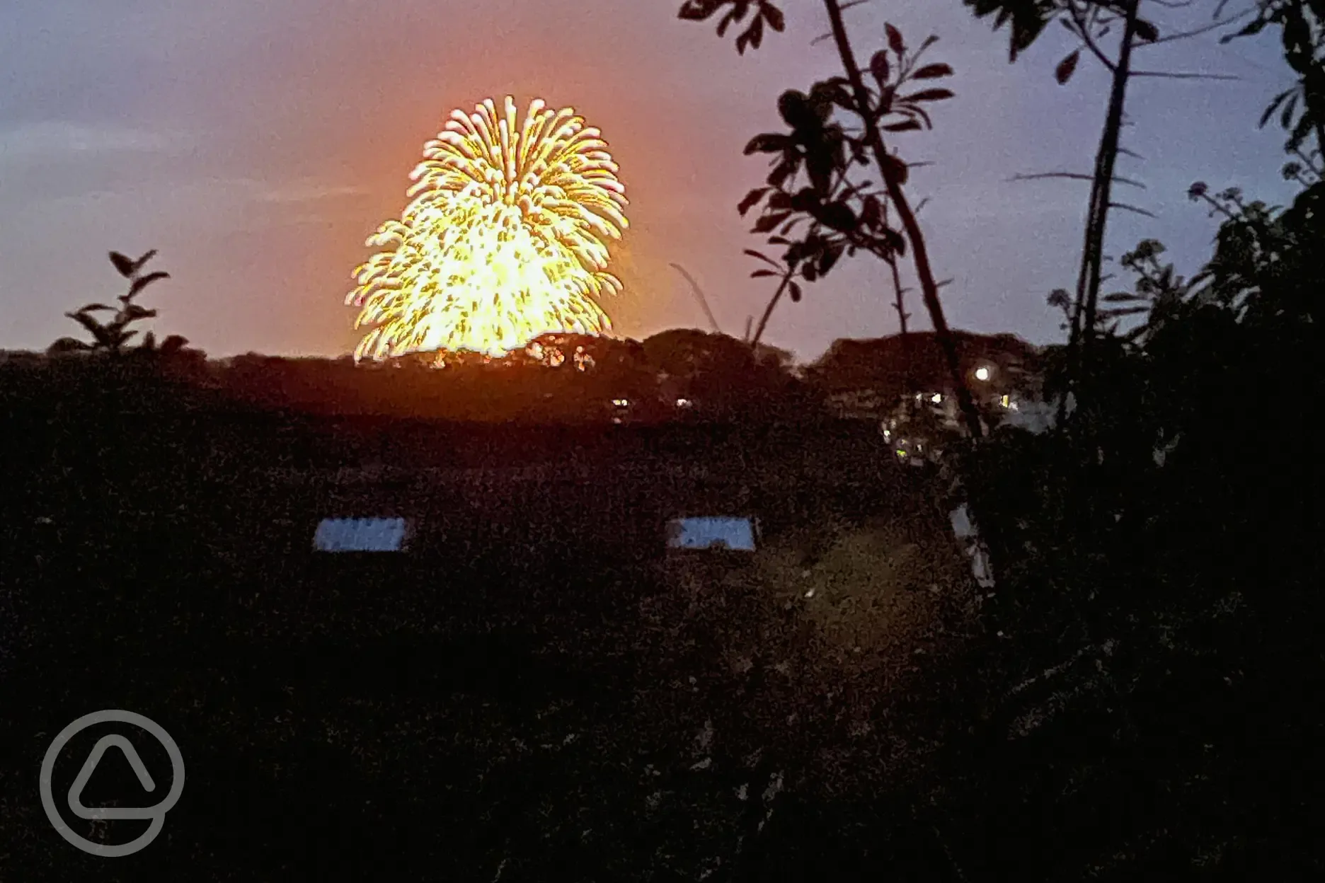 Fireworks from the site