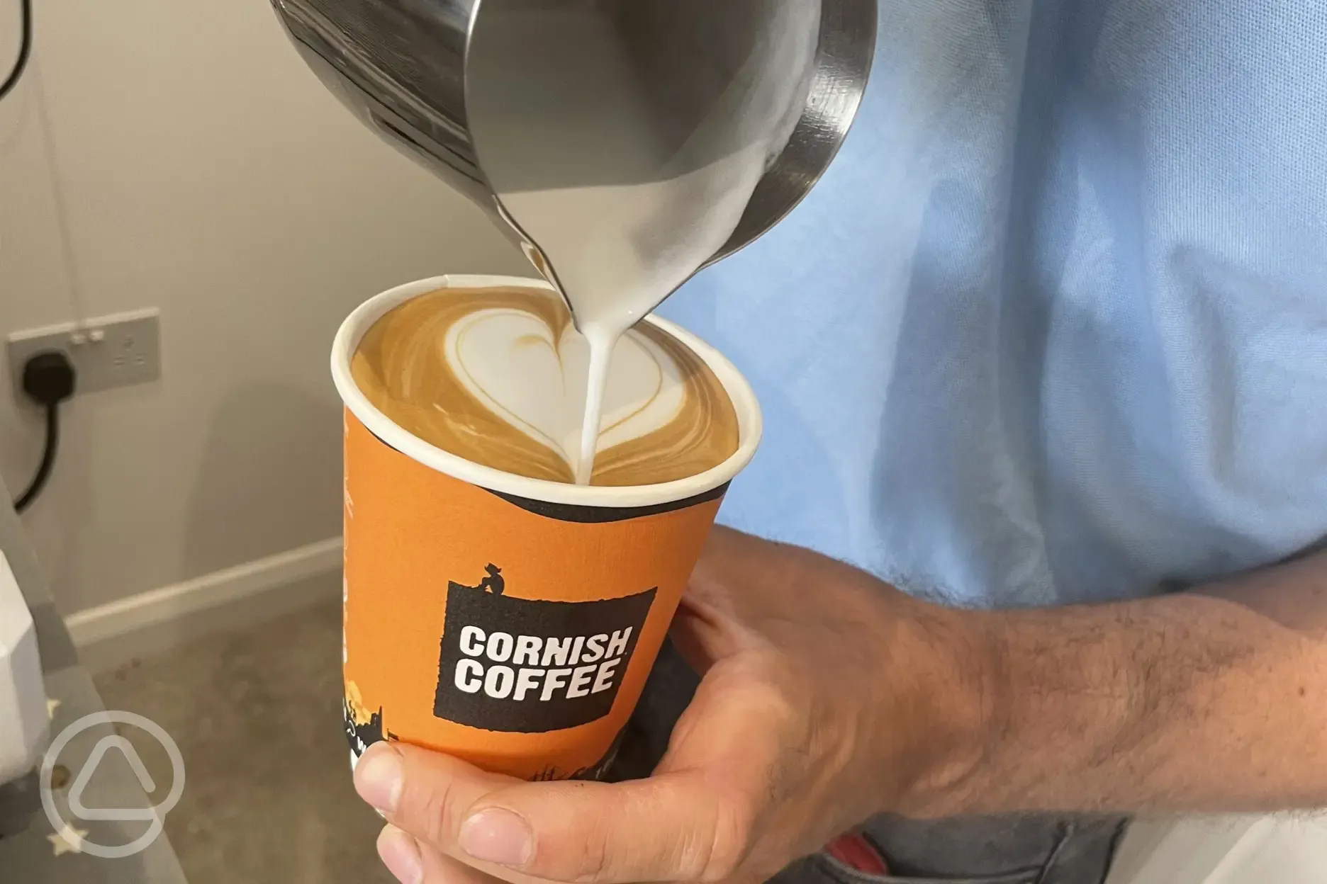 Barista coffee available at the caravan park 