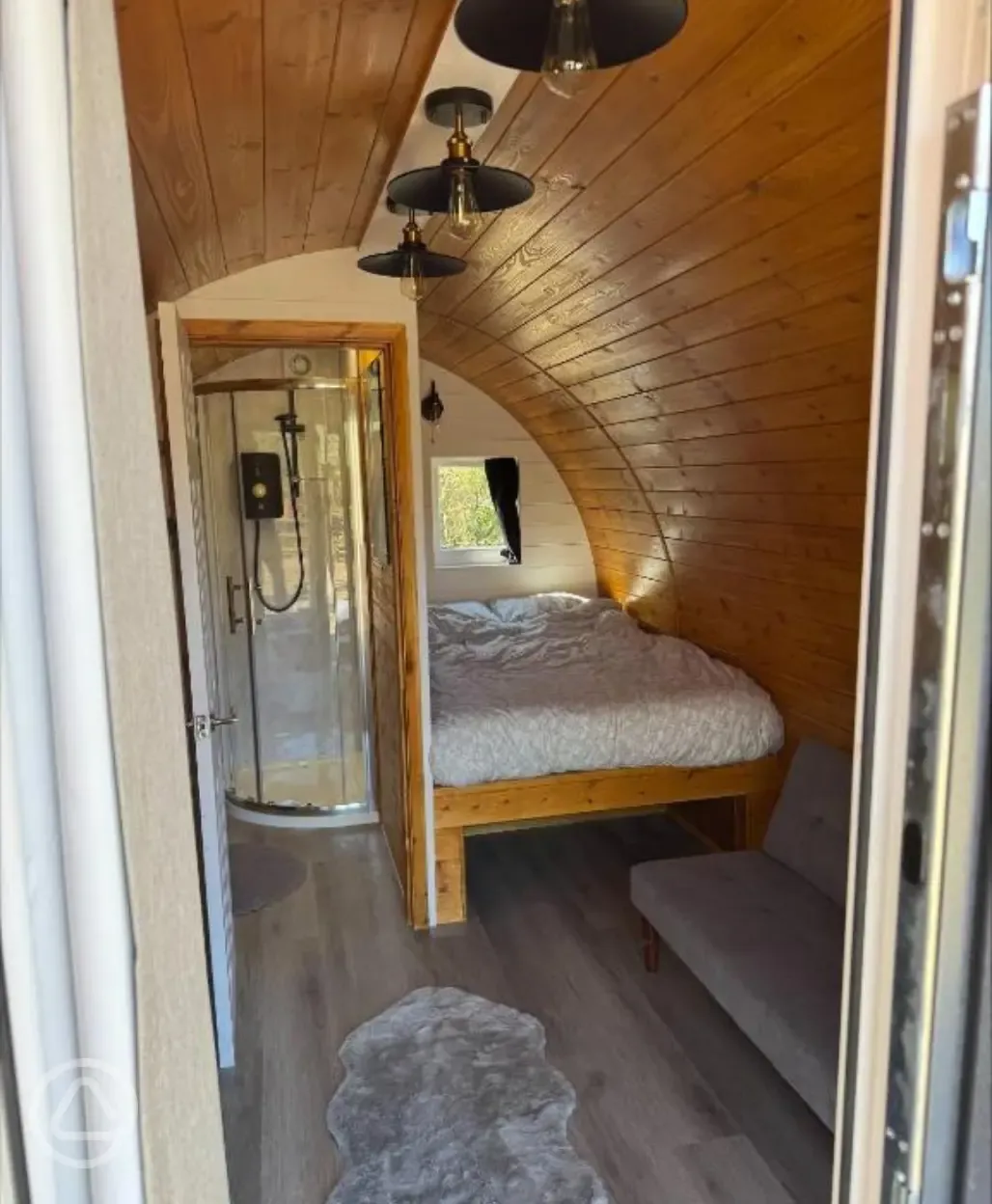 Glamping pod interior