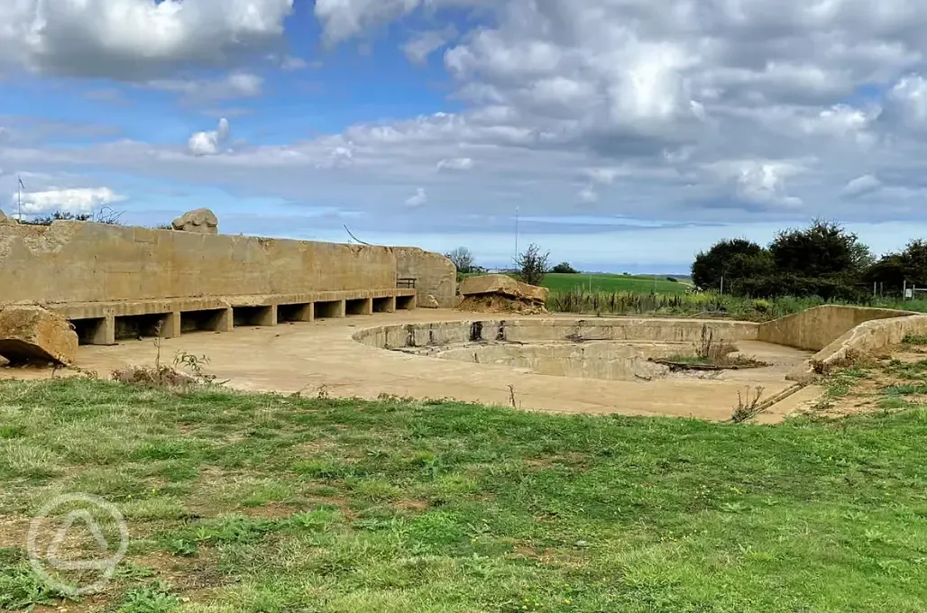 World War Two gun battery foundations